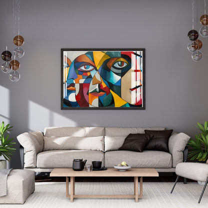 Faces of Expression Metal Print With or Without Frame Wall Art