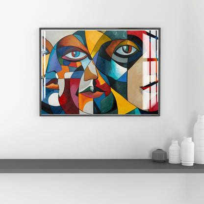 Faces of Expression Metal Print With or Without Frame Wall Art