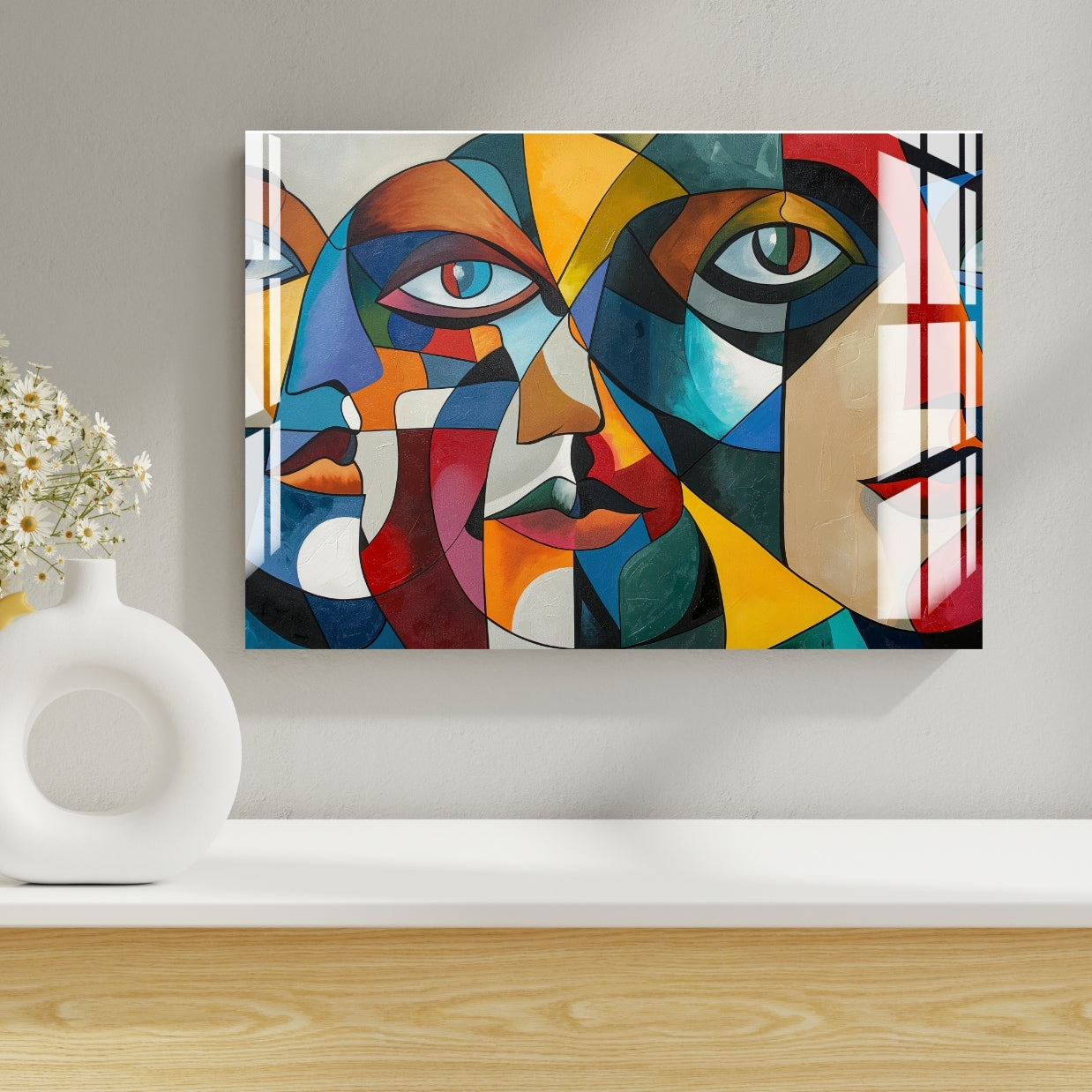 Faces of Expression Metal Print With or Without Frame Wall Art