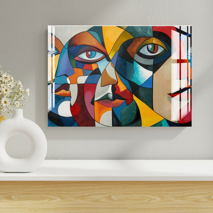 Faces of Expression Metal Print With or Without Frame Wall Art