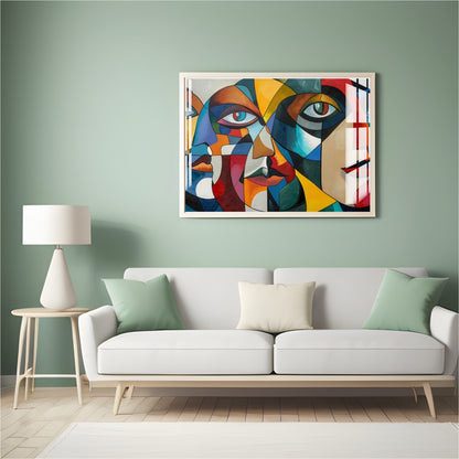 Faces of Expression Metal Print With or Without Frame Wall Art