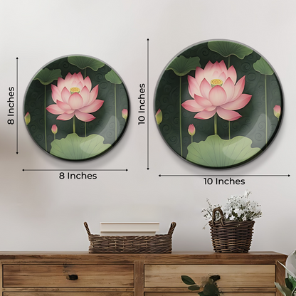 Pink Lotus Decorative Wall Plate Home Décor