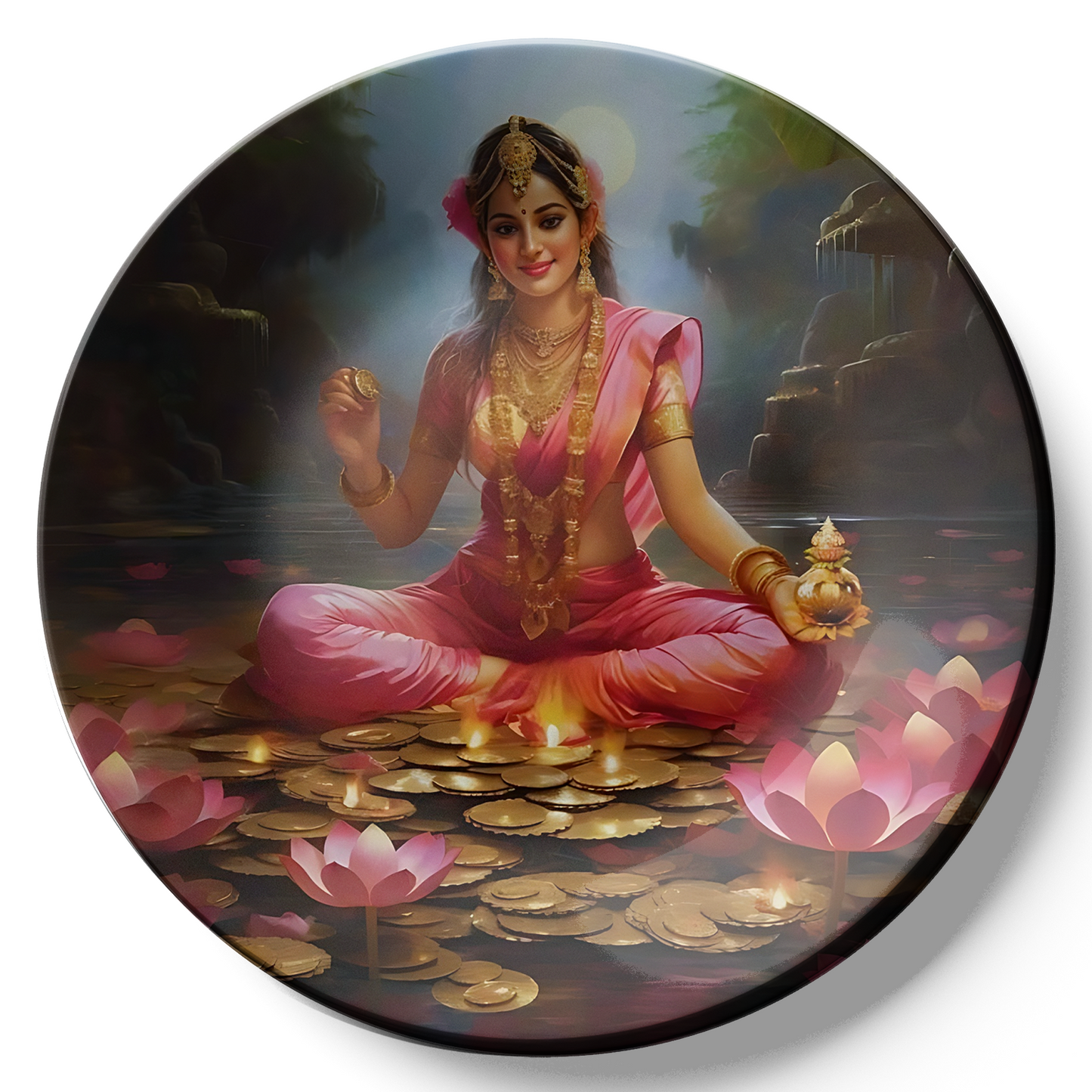 Maa Laxmi Ji Decorative Wall Plate Vastu Home Décor