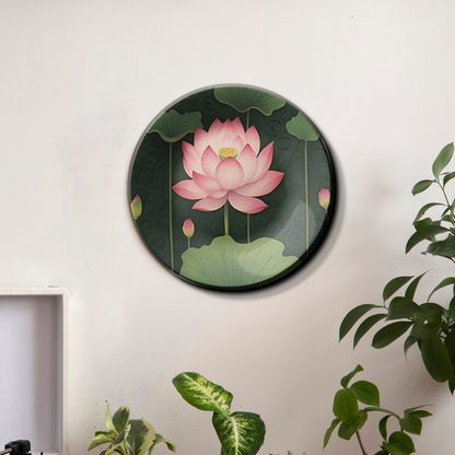 Pink Lotus Decorative Wall Plate Home Décor