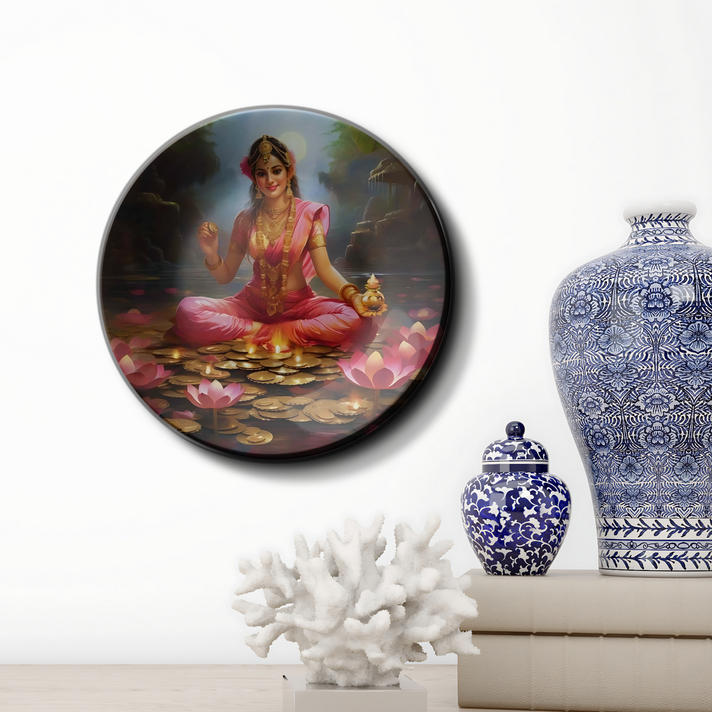 Maa Laxmi Ji Decorative Wall Plate Vastu Home Décor