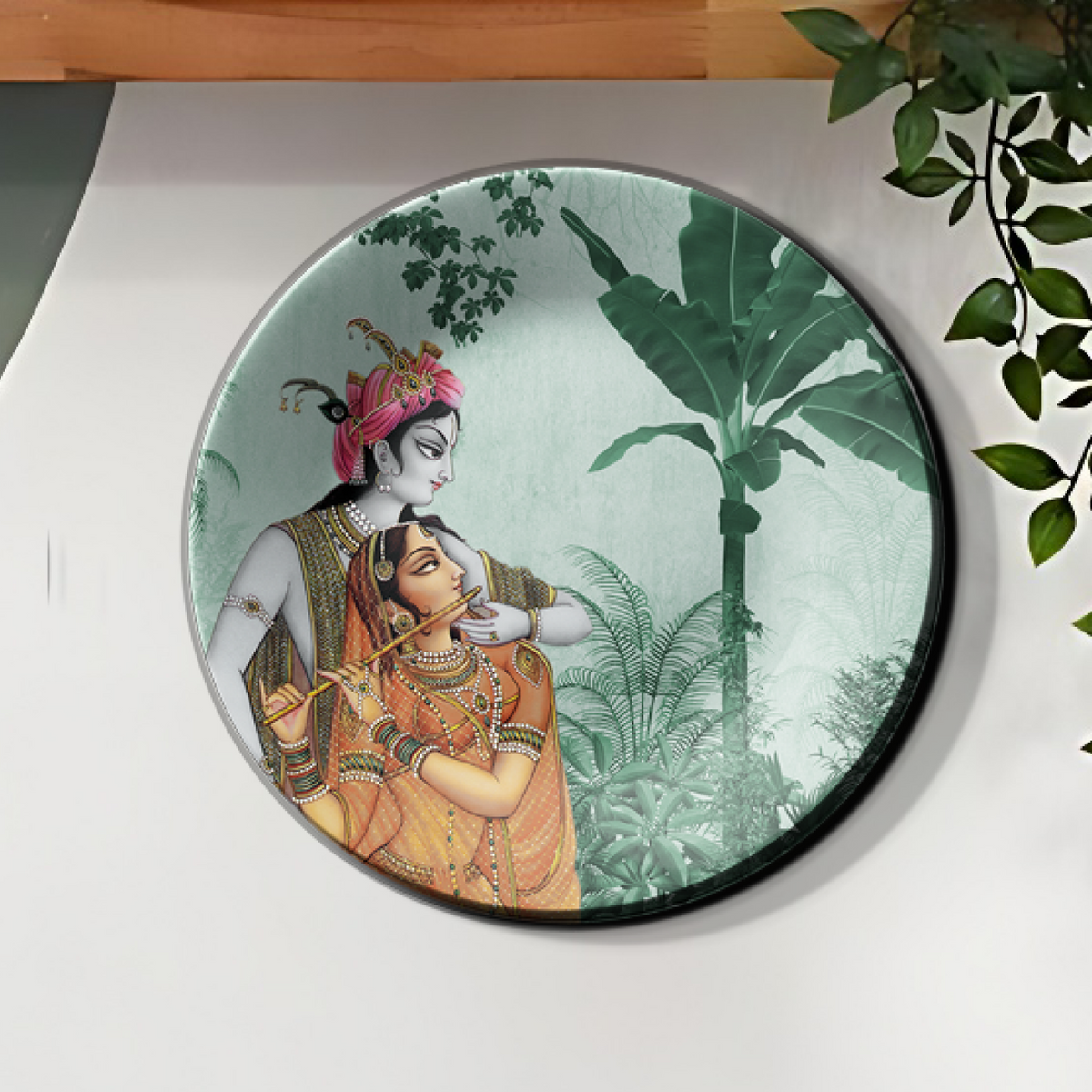 Radha Krishna Eternal Bliss Decorative Wall Plate