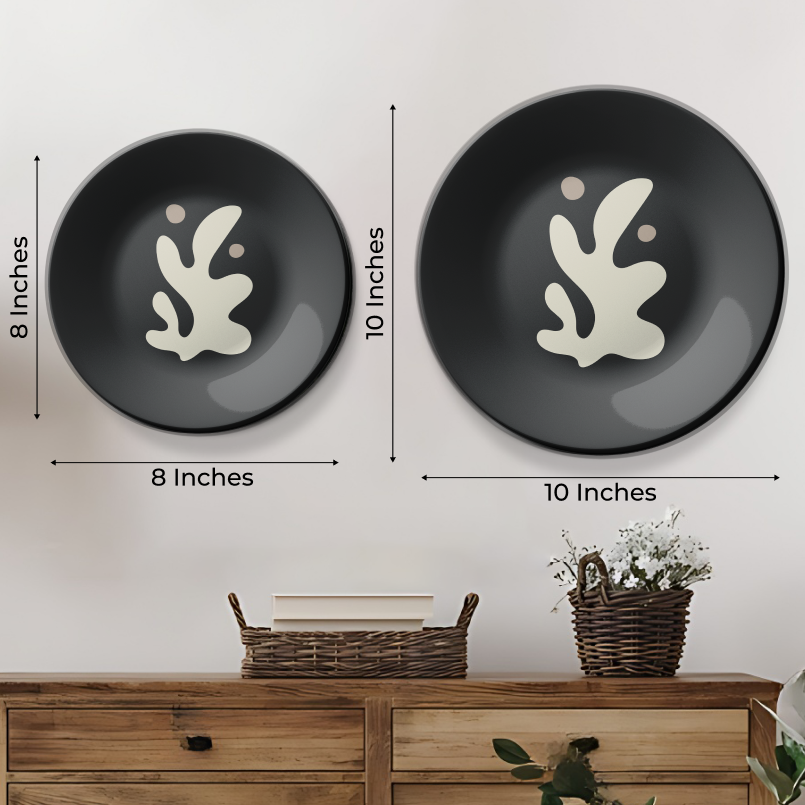 Set of 4 Minimalistic  Art Clam Luxury Wall Plates Home Décor