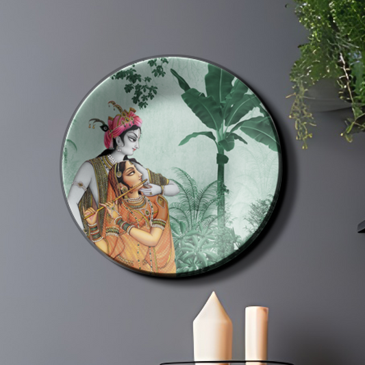 Radha Krishna Eternal Bliss Decorative Wall Plate