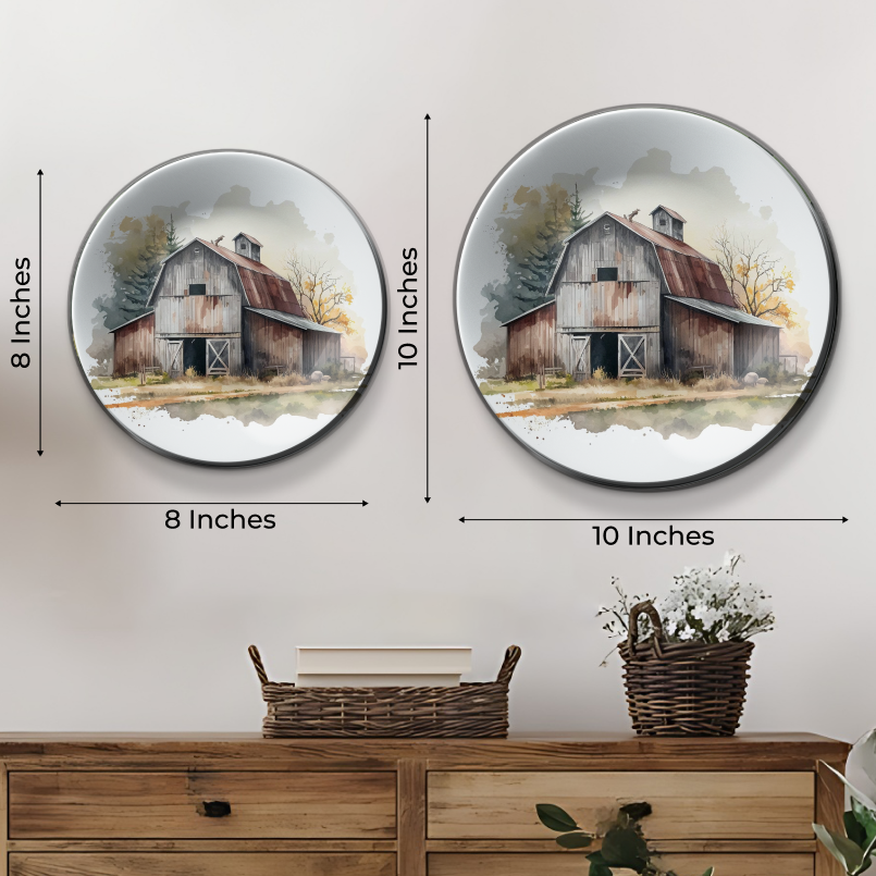 Set of 3 Country Home Wall Plates Art Décor