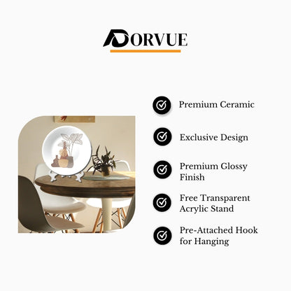 Plants and Vases Boho Decorative Wall Plate