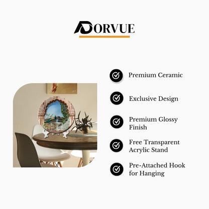 Royal Peacock Decorative Ceramic Wall Plate