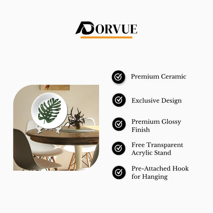 Monstera Leaf Modern Home Decor Wall Plate