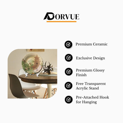 Cultural Elegance Decorative Ceramic Wall Plate