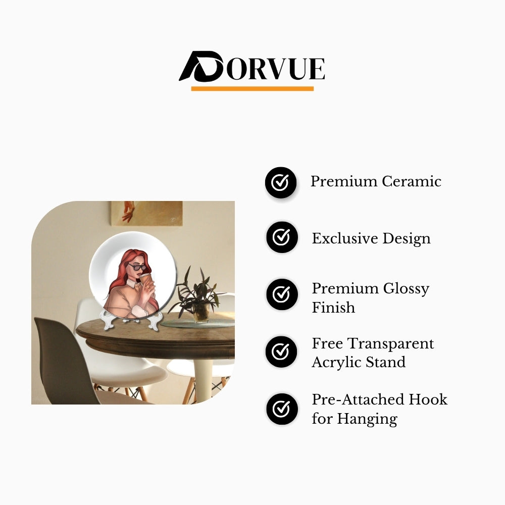 Coffee Moments Decorative Ceramic Wall Plate