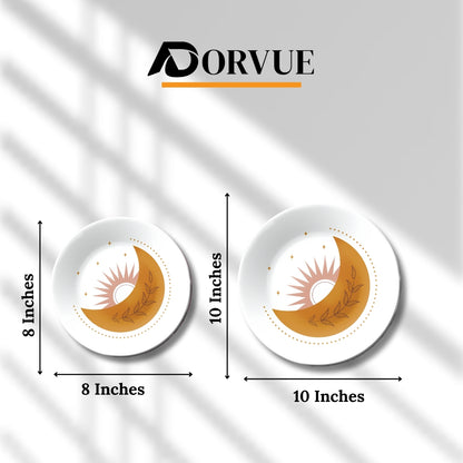 Golden Moonrise Decorative Wall Plate