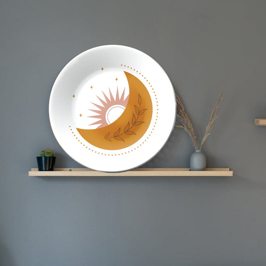 Golden Moonrise Decorative Wall Plate