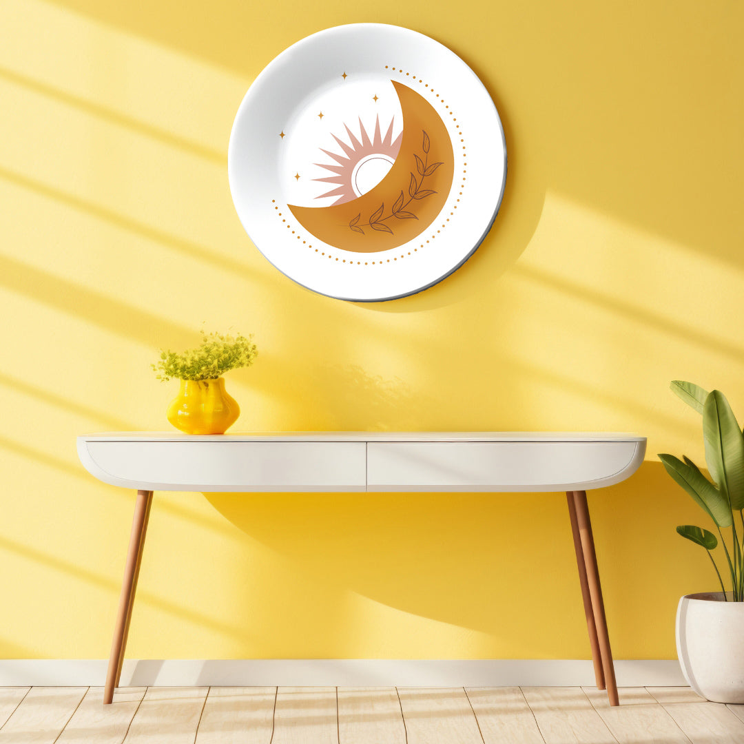 Golden Moonrise Decorative Wall Plate