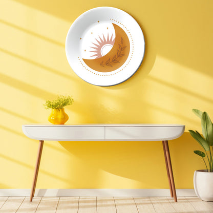 Golden Moonrise Decorative Wall Plate