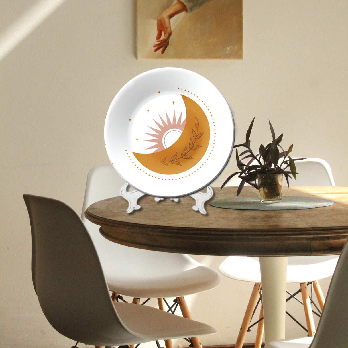 Golden Moonrise Decorative Wall Plate