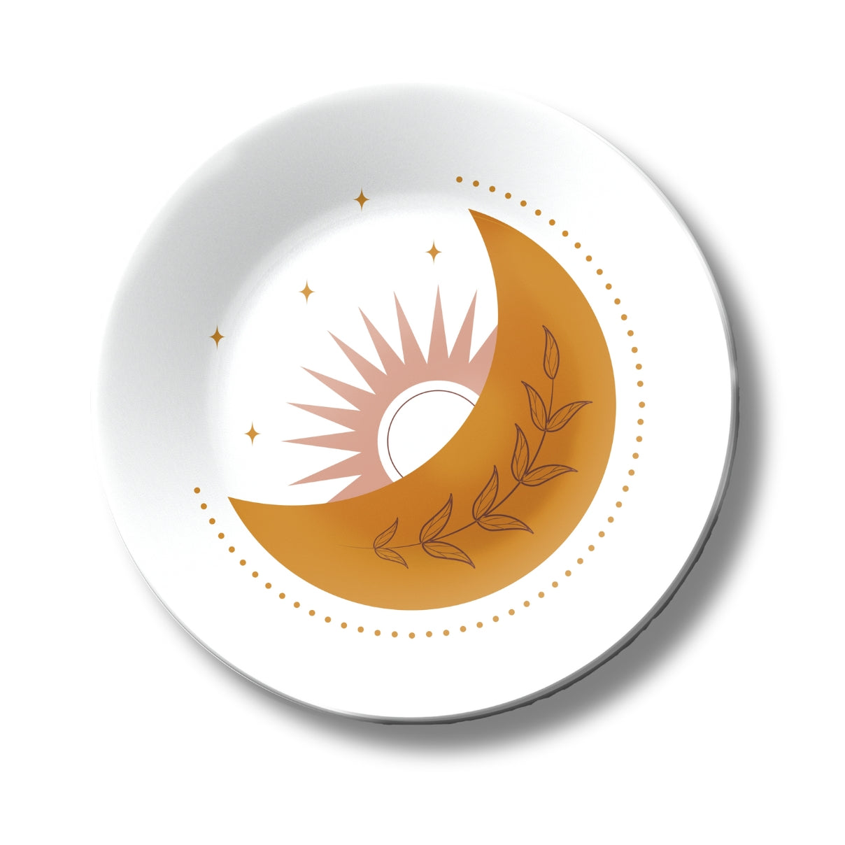 Golden Moonrise Decorative Wall Plate