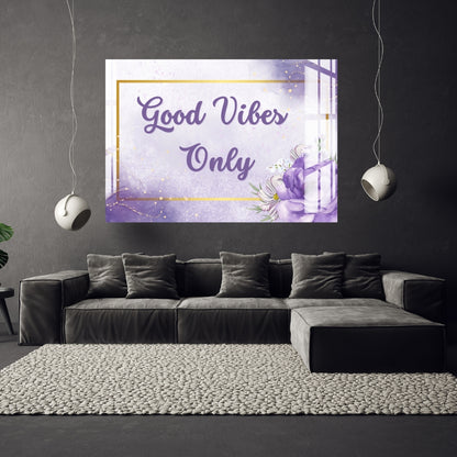 Good Vibes Only Wall Décor Metal Print With or Without Frame Wall Art