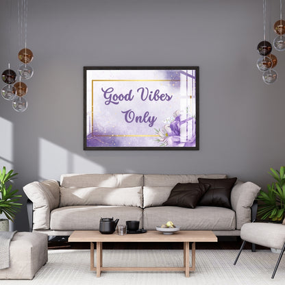Good Vibes Only Wall Décor Metal Print With or Without Frame Wall Art