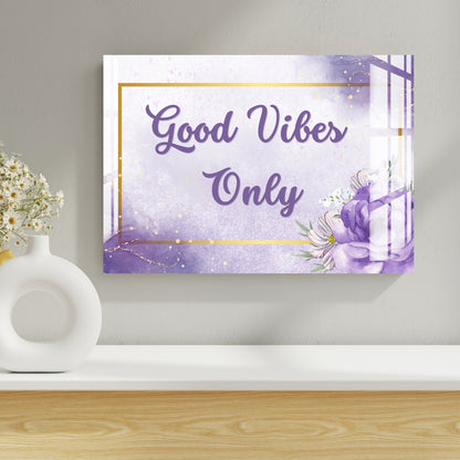 Good Vibes Only Wall Décor Metal Print With or Without Frame Wall Art