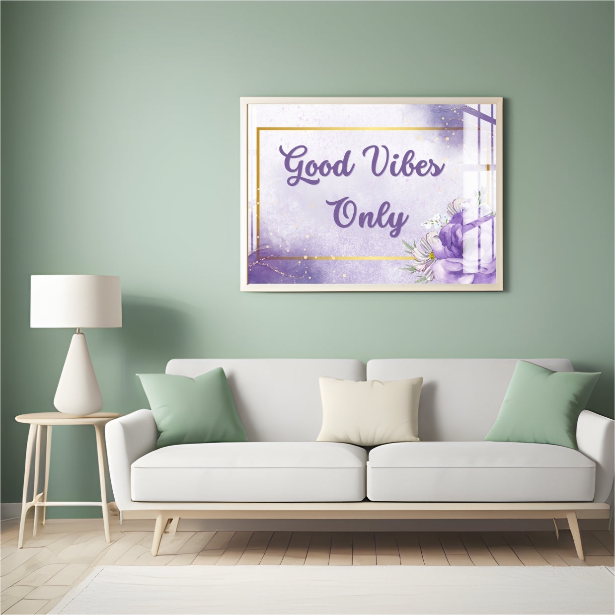 Good Vibes Only Wall Décor Metal Print With or Without Frame Wall Art