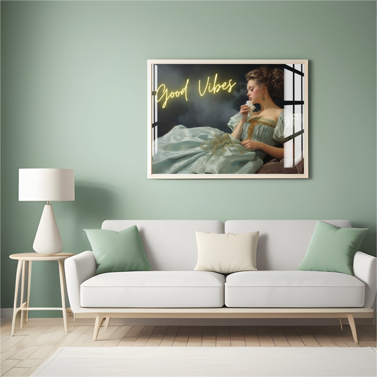 Good Vibes Serenity Metal Print With or Without Frame Wall Art