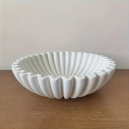 Grooved Ruffles Decorative Bowl Or Tray