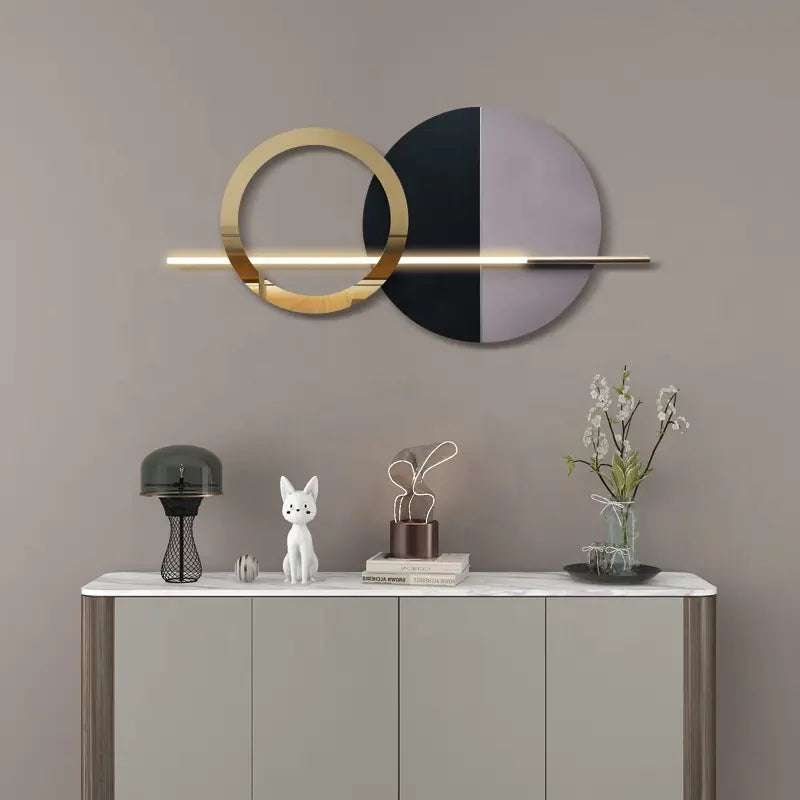 Modern Geometric Metal Wall Art