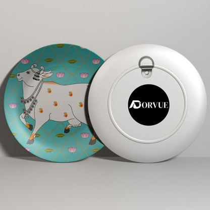 Set of 3 Pichwai Cows Sacred Grace Home Décor Wall Plates