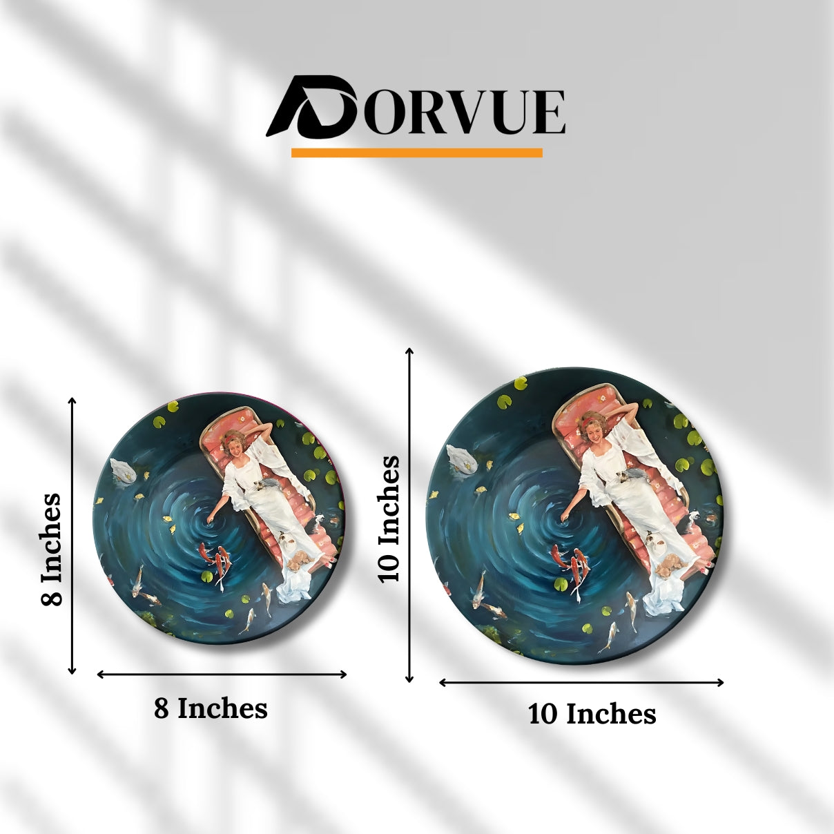 Koi Serenity Water Garden Dreams Decorative Wall Plate