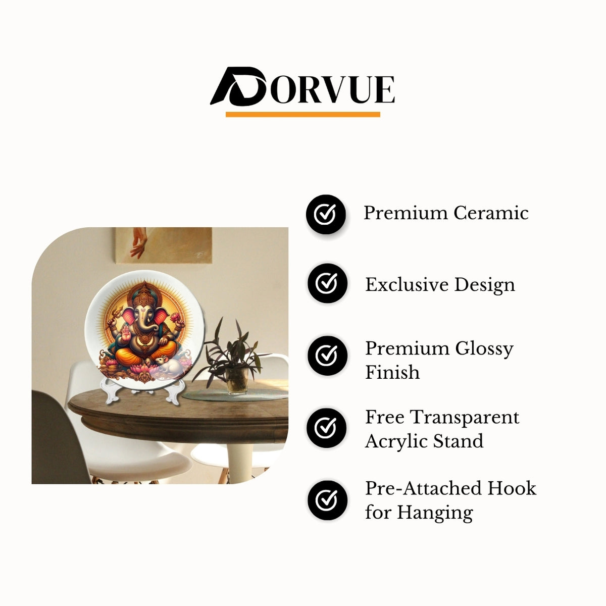 Lord Ganesha Decorative Wall Plate