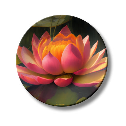 Lotus Flower in the Water Decorative Wall Plate