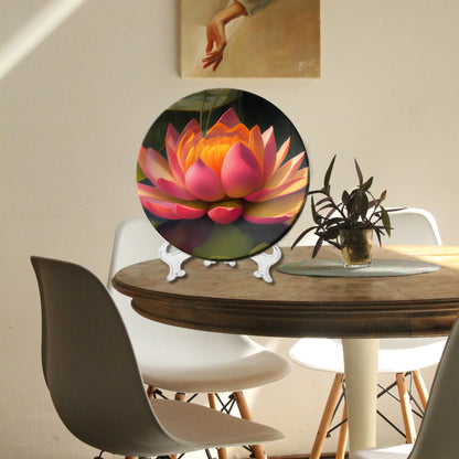 Lotus Flower in the Water Decorative Wall Plate