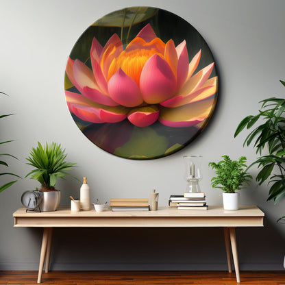 Lotus Flower in the Water Decorative Wall Plate