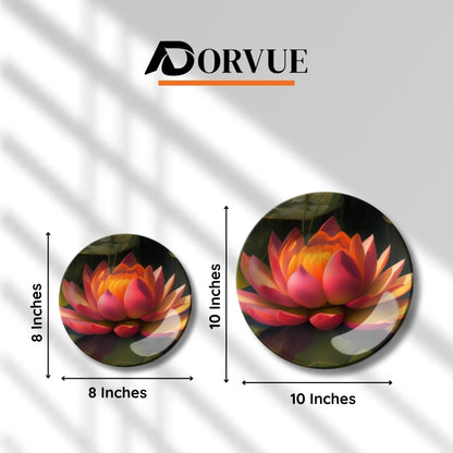 Lotus Flower in the Water Decorative Wall Plate