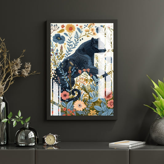 Floral Guardian Metal Print With or Without Frame Wall Art