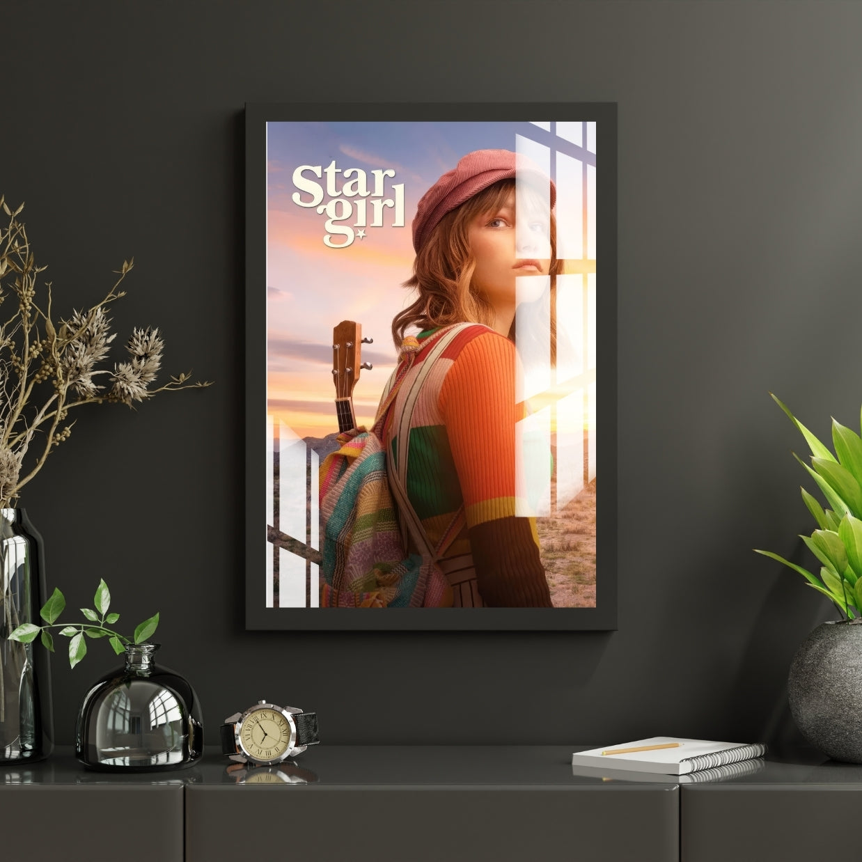 Star Girl Metal Print With or Without Frame Wall Art