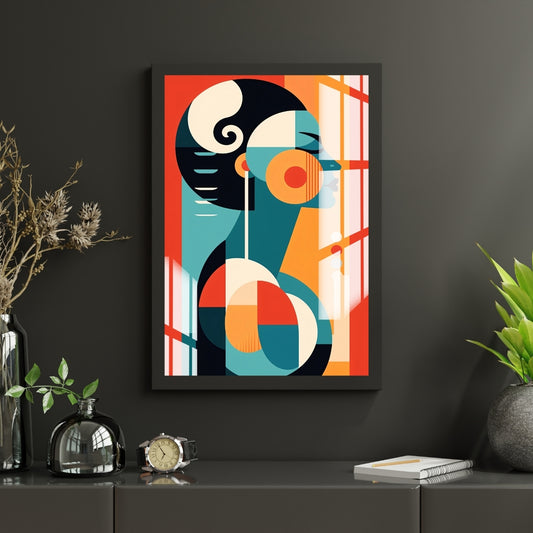 Geometric Soul Abstract Metal Print With or Without Frame Wall Art