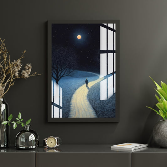Path to Stillness Metal Print With or Without Frame Wall Art