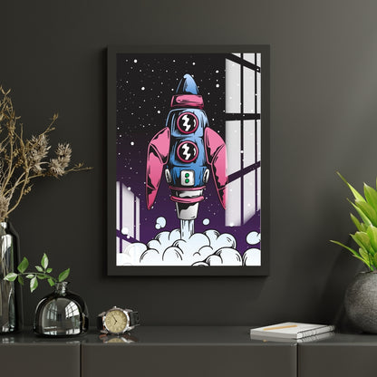 Cosmic Takeoff Metal Print With or Without Frame Wall Art