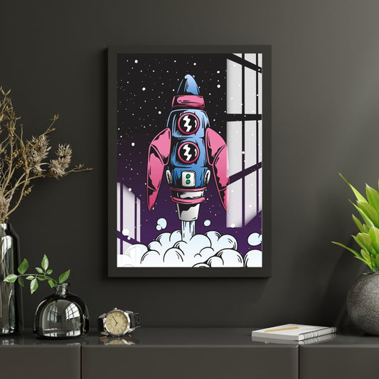 Cosmic Takeoff Metal Print With or Without Frame Wall Art