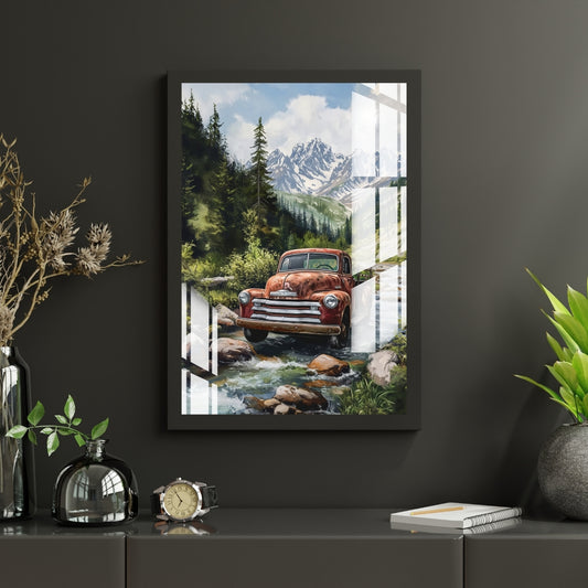 Rustic Escape Drive Metal Print With or Without Frame Wall Art