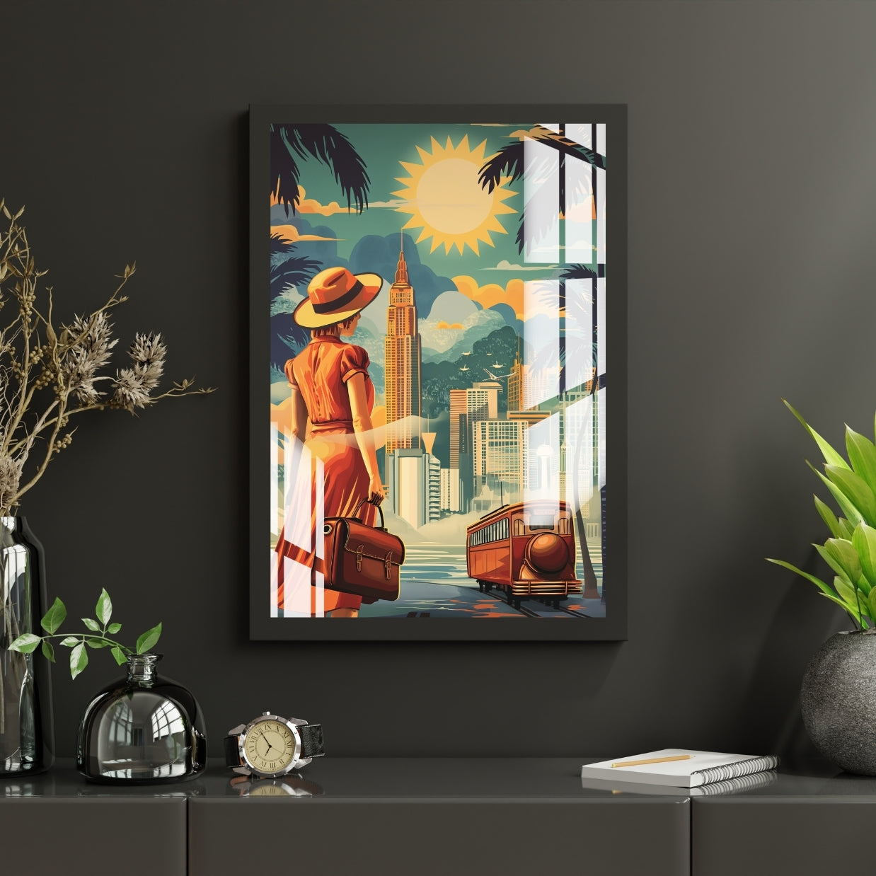 City Escape The Traveler’s View Metal Print With or Without Frame Wall Art