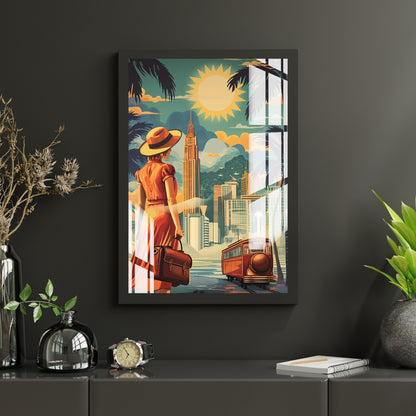 City Escape The Traveler’s View Metal Print With or Without Frame Wall Art