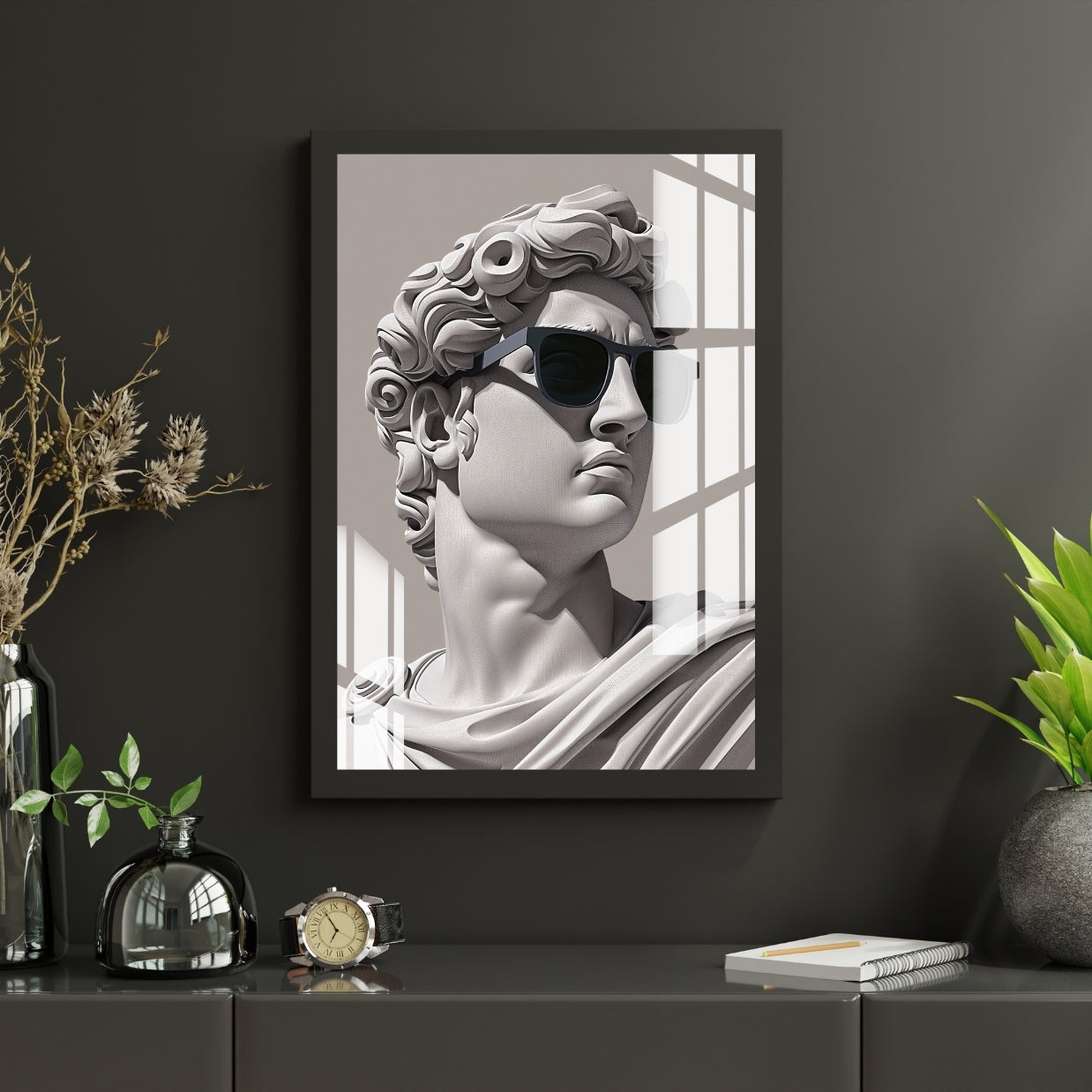 Neo Classical Cool Metal Print With or Without Frame Wall Art