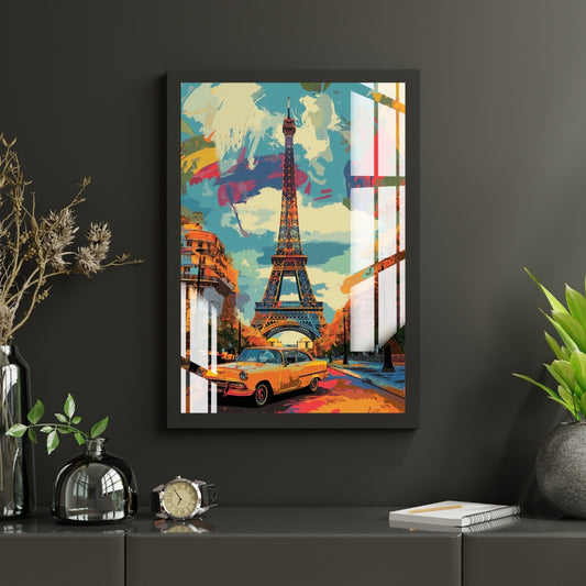 Paris in Color Metal Print With or Without Frame Wall Art