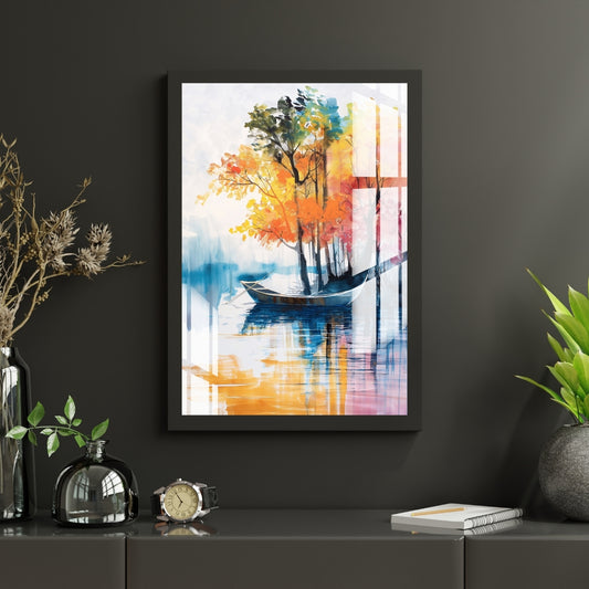 Reflections of Autumn Metal Print With or Without Frame Wall Art
